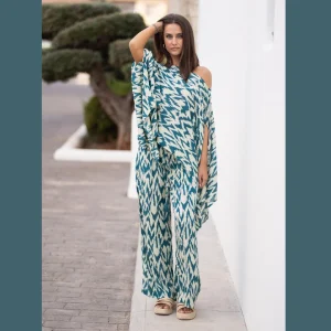 Blusa Estampada Azul Petróleo 35544