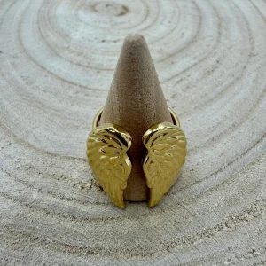 Anel Inox Asas (Dourado e Prateado) Prateado