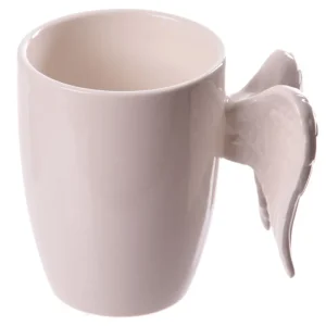 Caneca Branca Ceramica com Asas Brancas Anjo