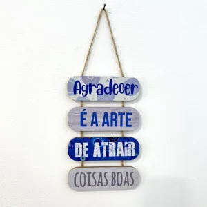 Placa Parede MDF BD-78537 - agradecer é a arte...