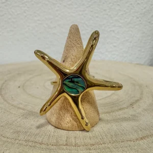 Anel Estrela Gigante com Perola Reflexo VARIEDADES Prateado