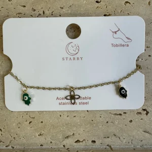 Pulseira de Pé, Mão Hamsa Coloridas VARIEDADES