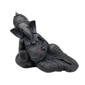 Ganesha Sentado de Lado Elefante Estatueta (15.5x22cm)