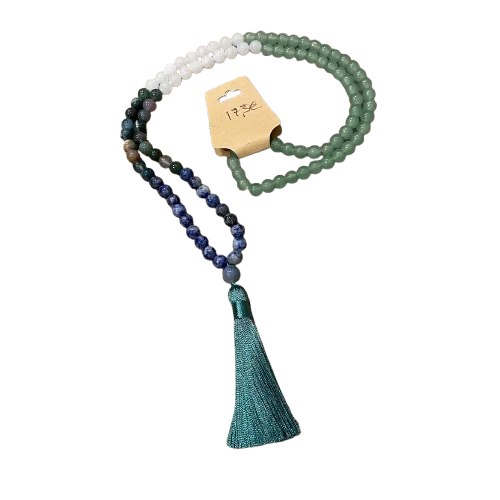 Japamala - de Pedras Agata Musgosa, Jade, e Sodalite. - Image 2
