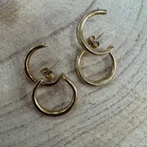 Brincos Argolas Caoticas Dourados