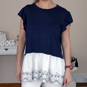 Camisola Azul Marinho c/ Folho