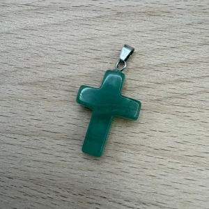 CRUZ PEDRA ÁGATA VERDE