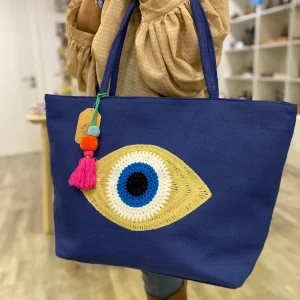 Saco de Praia com Olho 180000114 Azul