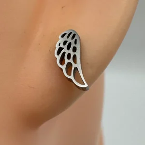Brincos Asas de Anjo Mini Prateado