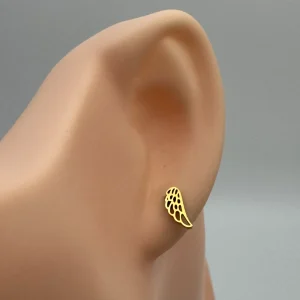 Brincos Asas de Anjo Mini Dourado
