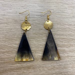 Brincos Quenia, Tri Mfupa com Círculo de Latão