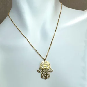 Fio Inox Dourado - Mão de Fátima