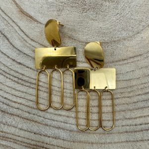 Brincos Dourados Clips