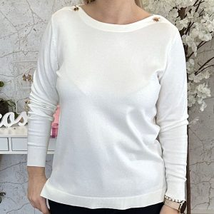Camisola Malha Detalhe Pérola