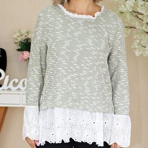 Camisola Cinza c/ Bordado