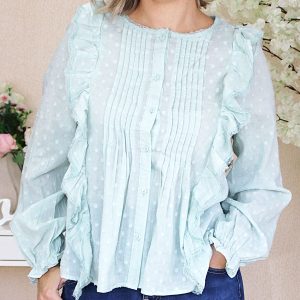 Blusa c/Folhos Verde