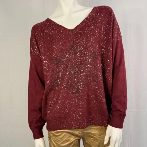 Blusa Metalizados Dourado Bordeaux