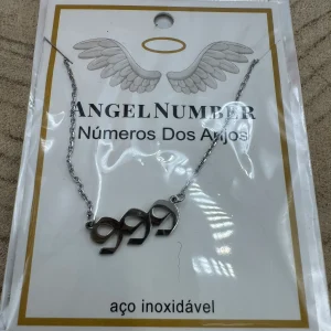 Fio Número dos Anjos 999 Prateado