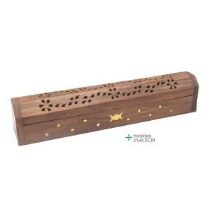 Porta Incenso Estojo Estrela/Lua (31cm)