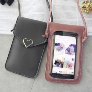 Bolsa Carteira Feminina Anti Roubo para Celular com Janela Touch Screen