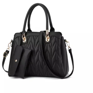 Bolsa Transversal Feminina de Couro + Carteira Feminina de Couro - Frete Grátis