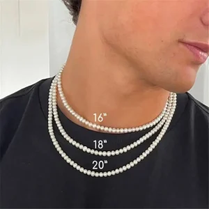 Colar de Pérolas para Homens e Mulheres