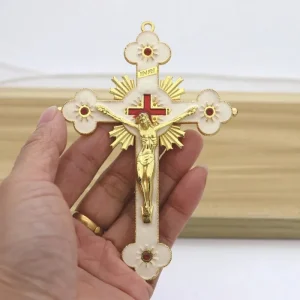 Crucifixo para Decoração em Aço inoxidável Jesus Cristo