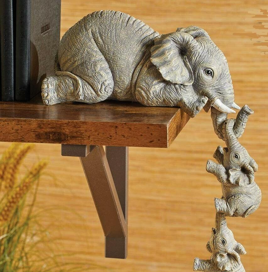 Decoração Elefantes (pintado à mão) - Frete Grátis - Image 9