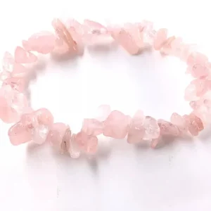 Pulseira Quartzo Rosa Cascalho