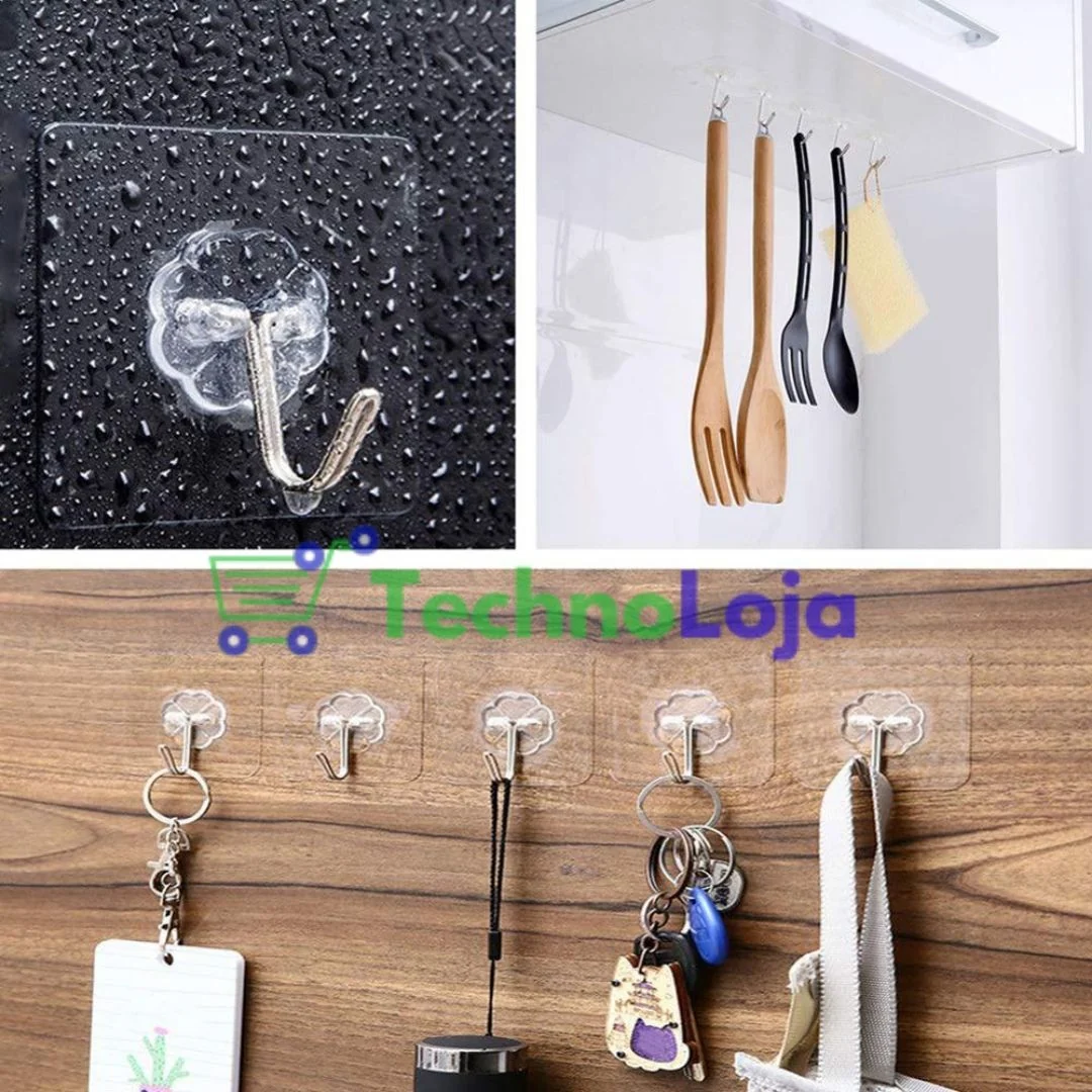 Ganchos Adesivos de Parede - Kits com 20/40 UNIDADES