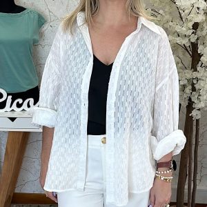 Blusa Rendada Branca