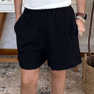 Calções Rendados c/ Bolsos Pretos