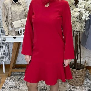 Vestido Figueira c/ Laço Vermelho