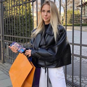 Jaqueta de Couro Feminina Style