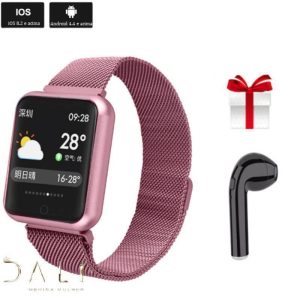 Kit Relógio Eletrônico Smartwatch CF IP68 + Fone de ouvido