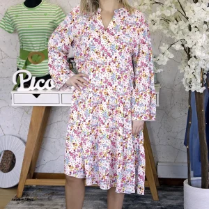 Vestido Florido c/ Folhos