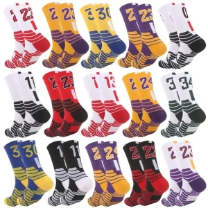 Meias de Basquete Para Homens Antiderrapantes