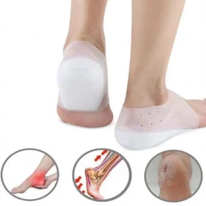 Meias de Silicone Para Alívio Dores Nos Pés, Fascite Plantar, Esporão Ósseo no Calcanhar