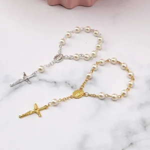 Mini Terço com Pérolas
