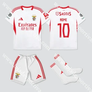 KIT CRIANÇA 3º EQUIPAMENTO SL BENFICA 25/26