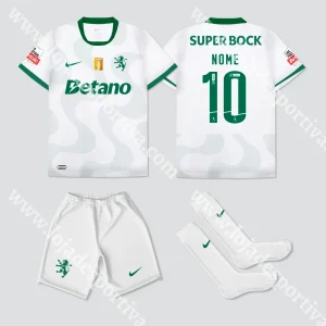 KIT CRIANÇA ALTERNATIVO BRANCO SPORTING CP 25/26