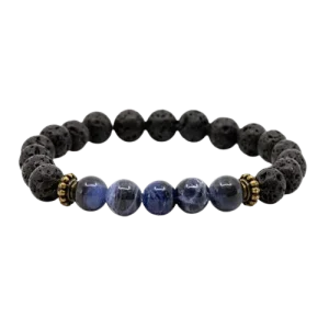 Pulseira Pedra Composta (Sodalite & Vulcânica)