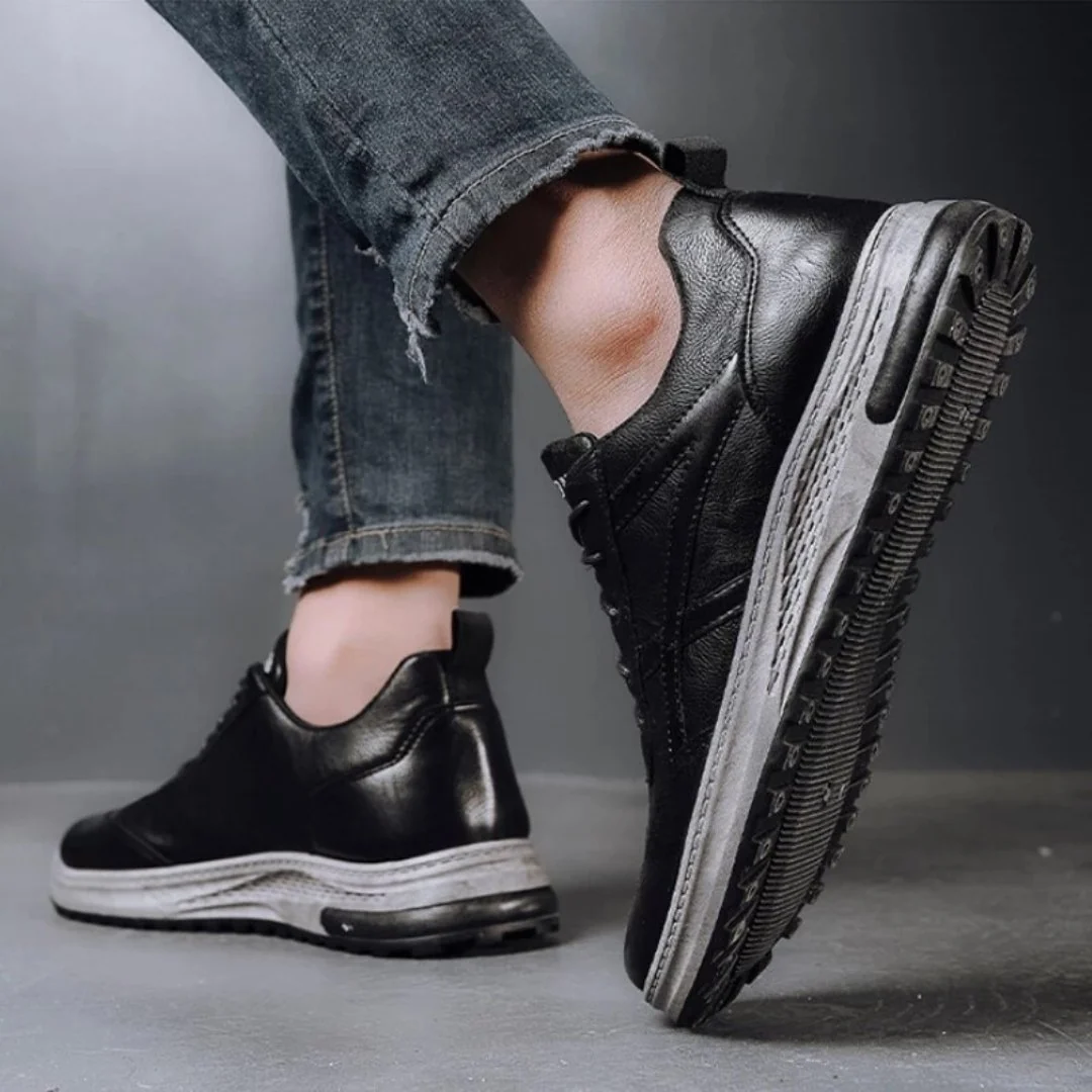 Tênis Casual Masculino de Couro - Frete Grátis - Image 5